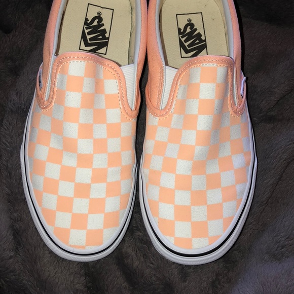 Vans Shoes - bleached apricot slip on vans